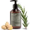 Jean & Len Sapone mani Rosemary & Ginger, deterge le mani affaticate, per l'uso quotidiano, sapone liquido nel dosatore ricaricabile, senza parabeni e siliconi, 250 ml