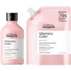 L'Oréal Professionnel Paris Kit L'Oréal Professionnel Paris | Shampoo professionale per capelli colorati Vitamino Color Serie Expert, Formula anti-sbiadimento, 300 ml + Ricarica 500 ml