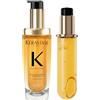 Kérastase, Set con Olio + Ricarica per Capelli Secchi e Spenti, Anti-crespo, Termoprotettore, Con Olio di Argan, Marula e Camelia, Elixir Ultime L'Huile Originale, 250 + 75 ml