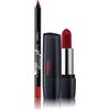 Deborah Milano -Set Makeup Rossetto Red Mat con Collagene e Acido Ialuronico, 5 Deep Red, 4.5gr e Matita Labbra 2 in 1 Gel Contour&Color, 06 Rubine, ad Alta Pigmentazione e Waterproof, 1.3gr