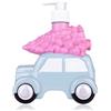 Accentra Sapone liquido FESTIVE CAR 500 ml con dosatore, regalo donna Natale, profumo fragola ghiacciata, colore turchese/rosa