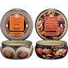 Tesori d'Oriente - Candela Profumata Japanese Rituals, dalle Note Soavi di Bergamotto e Patchoul + Candela Profumata Fior di Loto, dalle Note Dolci e Fiorite, con 2 Stoppini, 2 Candele da 200gr