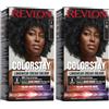 Revlon ColorStay Longwear Cream Hair Color, Colorazione Permanente, Ultra-Nutriente, Senza Siliconi E Oli Minerali, Copertura Capelli Bianchi, Fino A 8 Settimane - 1 Nero, 165ml (Confezione da 2)