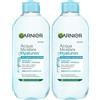 Garnier Acqua Micellare Tutto in 1, Per Tutti i Tipi di Pelle, Arricchita con Acido Ialuronico, Pelle Detersa e Idratata Profondamente, Hyaluronic Aloe, 400 ml (Confezione da 2)