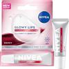 NIVEA Glowy Lips Balm Berry - Balsamo per labbra con acido ialuronico e SPF 30, vitamina E, glicerina 10 ml