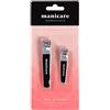 Manicare Tagliaunghie, confezione da 2, tagliaunghie in acciaio inox piccolo e medio per tagliare con precisione unghie dei piedi e delle mani, lama professionale, perfetto per manicure e pedicure a