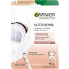 Garnier Maschera di stoffa, maschera viso per pelle secca e stanca, cura intensiva e rivitalizzazione, formula vegana con latte di cocco e acido ialuronico, Nutri Bomb, 28 g (Confezione da 5)