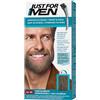 Just for men Solo per Ma baffi e barba colore marrone medio, elimina i capelli grigi per un look più spesso e pieno - M35.