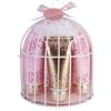 Accentra - Set doccia da donna Wild Berry in bella gabbia per uccelli, 5 pezzi, regalo con gel doccia, lozione per il corpo, sapone, crema per le mani e spugna a rete - Set benessere per donne e