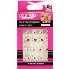 GLAM UP Glam'Up Paris - Unghie finte per bambini, copertura completa, facile da usare, autoadesive, 24 unghie finte per scatola, forma quadrata arrotondata, n. 150, farfalle