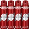 Old Spice Originale Deodorante per il Corpo Spray Per Gli Uomini 48 Ore Fresco, 0% Sali Di Alluminio, 4 x 150 ml