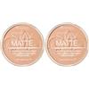 Rimmel London Stay Matte Pressed Powder, formula minerale per un effetto di lucentezza di lunga durata, luce di pesca, 14 g1 Cipria, Colore g (Confezione da 2), 007 MOHAIR