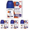Triple Dry Anti-traspirante Roll-On Active | Deodorante roller contro forte sudorazione | Deodorante antibatterico per protezione 100 h | senza profumo | per donne e uomini | 50 ml (Confezione da 4)
