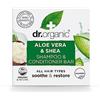 Dr.Organic Saponetta Shampoo e Balsamo Dr Organic Aloe Vera & Shea, Lenitiva, Tutti i Tipi di Capelli, NUOVO, Senza Plastica, Naturale, Vegano, Cruelty-Free, Senza Parabeni e SLS, Biologico, 75g