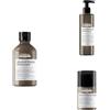 L'Oréal Professionnel Kit Shampoo + Balsamo Liquido + Mini Crema Senza Risciacquo, Per Capelli Danneggiati, Meno Danni e Maggiore Forza, Senza Solfati, Absolut Repair Molecular, 300ml + 250ml + 50ml