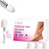 LALILL Cappucci Abrasivi LUX 10 mm Bianchi - Grana 80 - 50 Pezzi - Per Pedicure Elettrico, Podologia e Unghie - Accessori Fresa Professionale Piedi Manicure