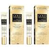 Eveline Cosmetics Peptidi d'Oro Crema Lifting per Occhi con Oro Colloidale e Ceramidi per Riduzione Rughe e Luminosità (Confezione da 2)