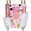 accentra - LET'S CELEBRATE Bade - Set regalo per il relax per le donne per il compleanno o il Natale - Set regalo e cura con mini vasca decorativa