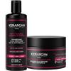 KERARGAN - Duo alla Cheratina: Shampoo e Maschera Ristrutturante - 2x250ml | Shampoo e maschera alla cheratina per detergere e ristrutturare intensamente i capelli danneggiati