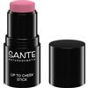 SANTE Naturkosmetik Lip to Cheek Stick 01 Rose - 6 g - Blush naturale per guance, labbra e arco della sopracciglia - fard abbagliante con texture cremosa leggera - per una finitura fresca & Glow