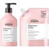 L'Oréal Professionnel Kit L'Oréal Professionnel Paris Shampoo professionale per capelli colorati Vitamino Color Serie Expert, Formula anti-sbiadimento 500ml + Ricarica 500 ml