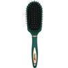 GLAM UP Glam'Up Paris - Spazzola per capelli a punta rotonda, verde rosa oro, spazzola per capelli districante con manico, spazzola media, motivo a soffietto, rotondo, 23 x 7 x 3,5 cm, verde rosa oro