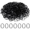 Elalove Elastici capelli Nero, 1000 pezzi elastici piccoli per capelli, elastici capelli donna piccoli per treccine, code e acconciature