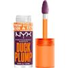 NYX Professional Makeup Gloss Rimpolpante, Altamente Pigmentato, Volume Immediato e Duraturo, Arricchito con Zenzero Piccante, Duck Plump, Tonalità: Pure Plum, 6,8 ml
