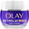 Olay Retinolo 24 MAX* Crema Notte Idratante Viso Cura della Pelle con Vitamina E Antiossidante, +40%* Glicerina. Cura della pelle Well-aging di notte: ammorbidisce, rinnova e idrata, 50 ml