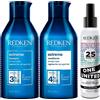 Redken Extreme Shampoo 500Ml + Balsamo 500Ml + One United 150Ml | Routine Professionale, Ripara i Capelli Danneggiati e le Doppie Punte