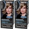 Syoss by Palette Colorazione Permanente 7-5 Biondo Chiaro Cenere, Colorazione capelli permanente con Cheratina, per 100% copertura dei capelli bianchi e fino a 100 giorni di colore intenso