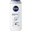 NIVEA MEN Doccia Shampoo Sensitive 250 ml, Docciaschiuma uomo 3 in 1 per viso, corpo e capelli, Bagnoschiuma uomo con Vitamina E e Acido Ialuronico, Fragranza delicata, pH neutro, Per pelli sensibili