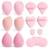 AiQInu 16pz Spugnette Trucco Set, Spugnetta Fondotinta, Spugnetta Trucco Make Up, Spugna Fondotinta per Miscelare Liquido Fondontinta Crema e Polvere