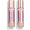 Revolution Beauty London Revolution Conceal & Define Foundation, Fondotinta Liquido a Lunga Tenuta con Finitura Opaca, Vegan & Cruelty-Free, 23ml, F6 (Confezione da 2)