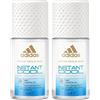 adidas Active Skin & Mind, Instant Cool Deodorante Roll On per Uomo e Donna, 24 Ore di Protezione, 50 ml - Unisex (Confezione da 2)