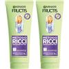 Garnier Fructis Shampoo Idratante, Per Capelli Ricci Definiti, Idratati e Morbidi, Arricchito con Acido Ialuronico e Burro di Karité, Metodo Ricci, 200 ml (Confezione da 2)