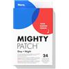 Hero Cosmetics Mighty Patch Day + Night, cerotti idrocolloidali per l'acne, assorbono il pus dai brufoli entro 6 ore, trattamento per brufoli giorno e notte, 24 cerotti per brufoli: 12 x giorno e 12 x
