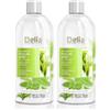 Delia Cosmetics Detergente per il viso con acqua micellare con estratto di tè verde e olio di avocado, pulizia profonda, rinfrescante, riduzione della produzione di sebo, 500 ml (Confezione da 2)