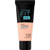 Maybelline New York Fondotinta Coprente Opacizzante Fit Me Matte&Poreless, Colore Uniforme, Pori Minimizzati, 128 Warm Nude