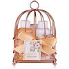 Accentra Set doccia da donna Honey JASMINE in un bellissimo cesto metallico - Set di 3 pezzi con gel doccia, lozione per il corpo e spugna da bagno - Set regalo per compleanno e San Valentino
