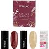 Semilac Festive Fancies Set di smalti UV - 396 Flash Red & 037 Disco Gold Vernice UV + Olio Cura Fragola Vaniglia