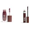 3INA MAKEUP - The Color Lip Oil 575 + The Color Mascara 575 - Balsamo Labbra Marrone con Acido Ialuronico + Mascara Colorato Marrone con Cheratina Vegetale Volumizzante - Vegan - Cruelty Free