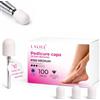 LALILL Cappucci Abrasivi 10mm Bianchi - Grana 150 - 100 Pezzi - Per Pedicure Elettrico, Podologia e Unghie - Accessori Fresa Professionale Piedi Manicure