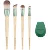 EcoTools Kit Dash of Glow in edizione limitata, pennello da trucco e spugna per il trucco, per fondotinta e ombretto, strumenti di trucco ecologici, non testati sugli animali, set regalo da 5 pezzi