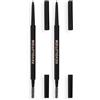 Revolution Beauty London Makeup Revolution, Precise Brow Pencil, matita per sopracciglia a doppia estremità e pennello a rocchetto, punta fine, marrone, 9g (Confezione da 2)