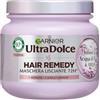 Garnier Ultra Dolce Maschera Lisciante, Per Capelli Lunghi, Effetto Illuminante, 1 Minuto di Posa, Con Infuso di Acqua di Riso & Amido, 97% di Origine Naturale, Senza Siliconi, Hair Remedy, 340 ml