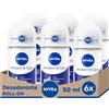 NIVEA Protegge e cura Roll-on in confezione da 6 (6 x 50 ml), deodorante antitraspirante con aroma di NIVEA Creme, deodorante roll on con 0% alcool