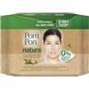 Pom Pon NATURA Salviette Struccanti Viso e Occhi, con Olio di Argan Organico, 100% fibre naturali, 20 unità