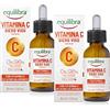 equilibra Viso, Siero Viso Vitamina C Con Vitamina E, Acido Ialuronico E Aloe Vera, Dona Luminosità E Freschezza, Adatto Per Pelli Sensibili, Non Unge, Assorbimento Rapido, 2 Pezzi Da 60 Ml