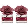 MUHA' | Profumatore per ambienti Rosa Diffuser, Fragranza MELOGRANO, Diffusore Ambiente con Rosa in Legno di Betulla, Formato da 50 ml (Confezione da 2)